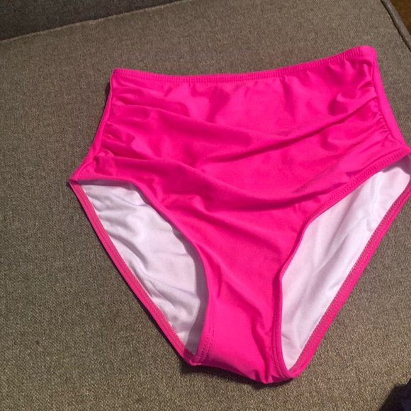 New with tags tempt me high waist bathing suit bottom. Neon pink. - Picture 1 of 3